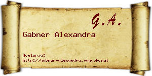 Gabner Alexandra névjegykártya